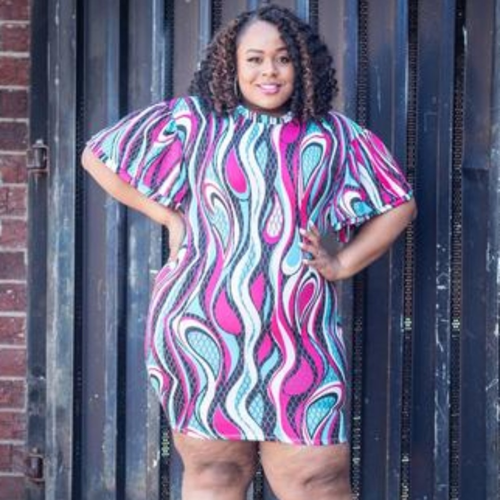 Plus size Bell Sleeve Dress